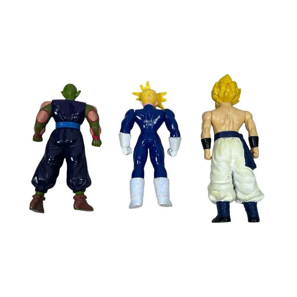 Vintage 90s Dragon Ball Z Bandai Figures Piccolo Trunks Goku Set of 3 5